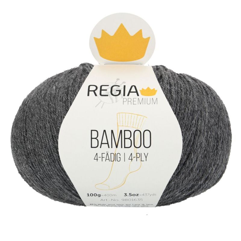 Premium Bamboo Uni 4-fach Sockenwolle 100 g von Regia