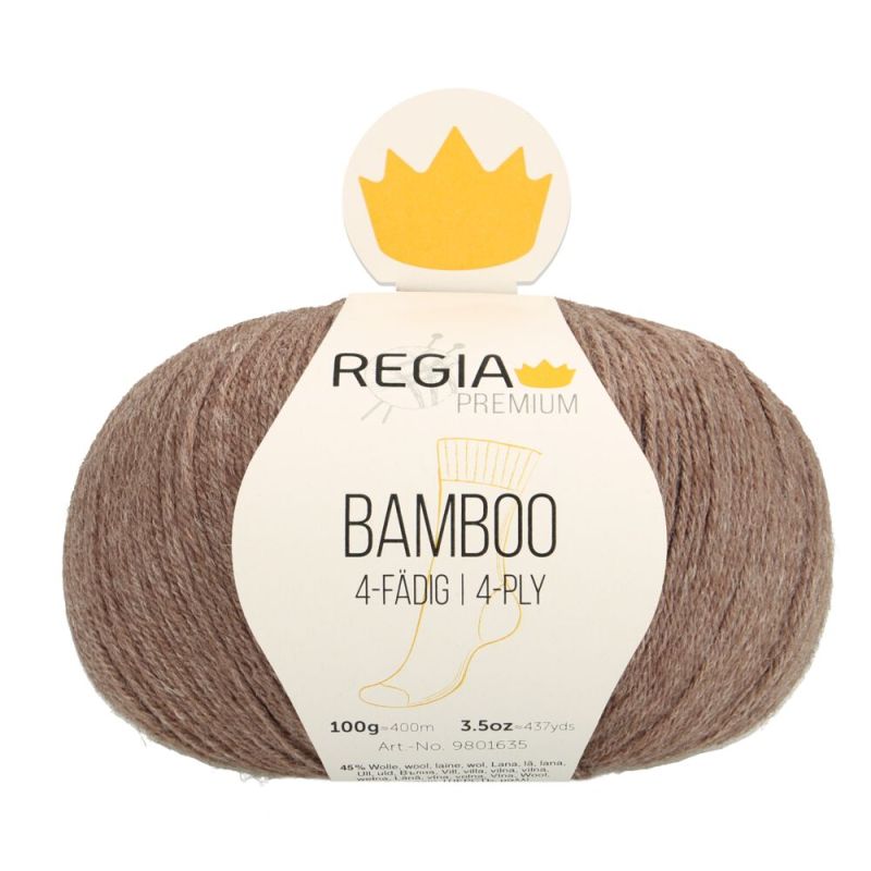 Premium Bamboo Uni 4-fach Sockenwolle 100 g von Regia