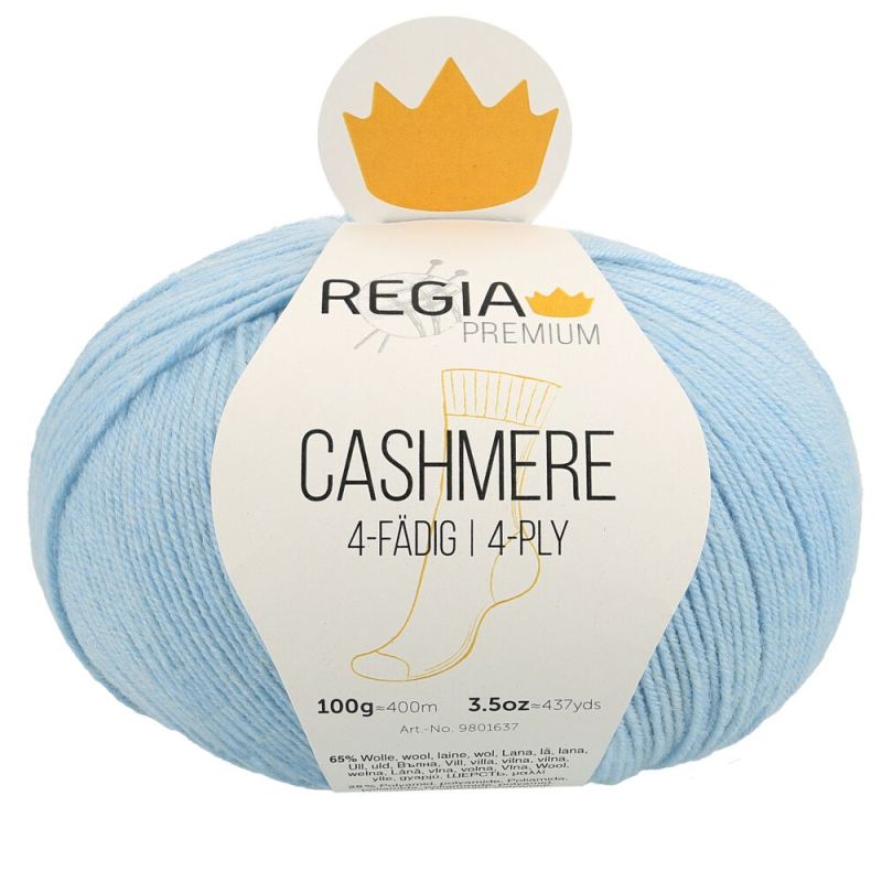 Premium Cashmere Uni 4-fach Sockenwolle 100 g von Regia