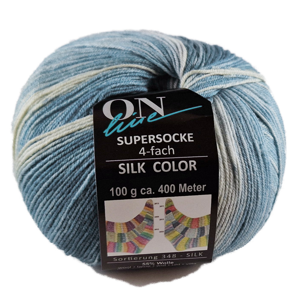 Supersocke Silk Sort. 348 Color 4-fach von ONline