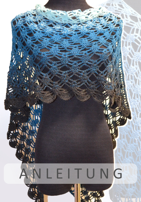 Häkelponcho Frühlingsabend | Einzelanleitung | Wolle BOBBEL cotton 800m  | Häkeln | Annemarie