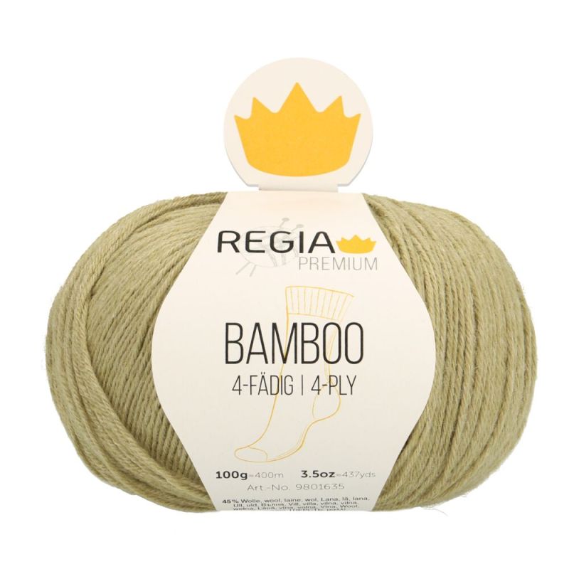 Premium Bamboo Uni 4-fach Sockenwolle 100 g von Regia