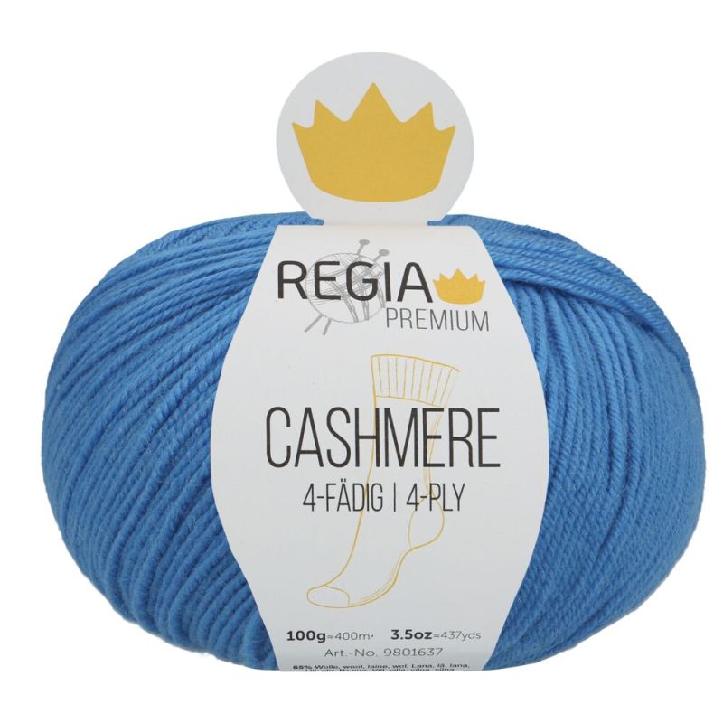Premium Cashmere Uni 4-fach Sockenwolle 100 g von Regia