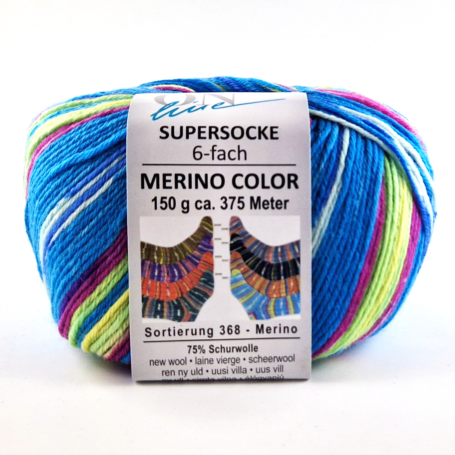 Supersocke 6-fach Merino Color von ONline