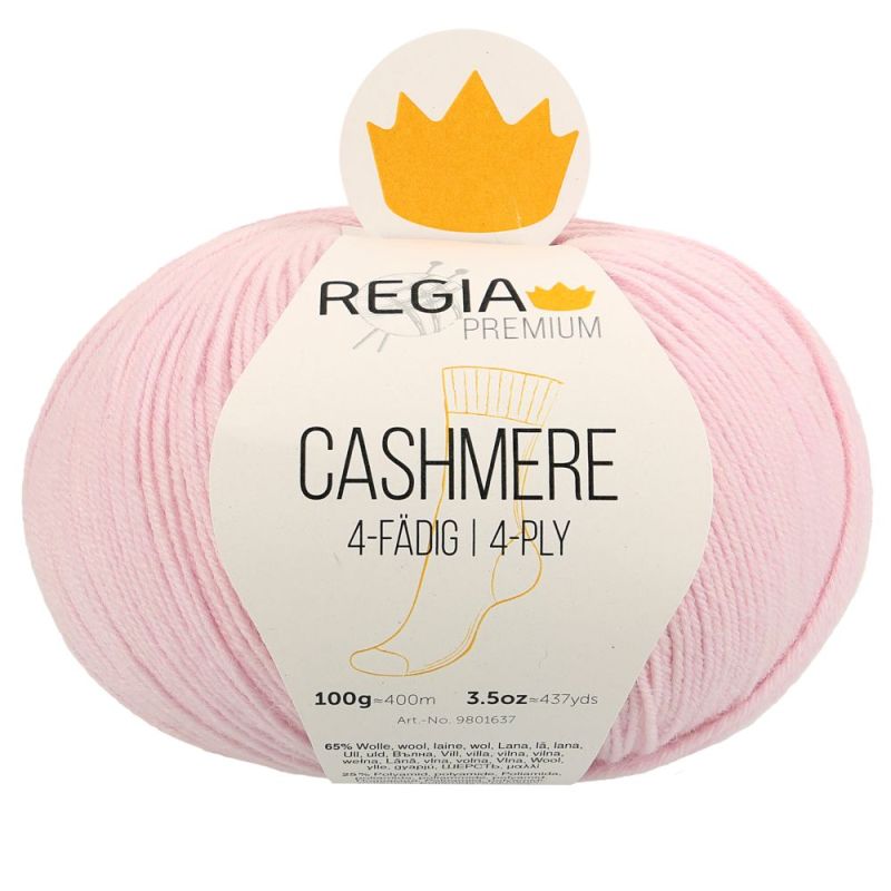 Premium Cashmere Uni 4-fach Sockenwolle 100 g von Regia