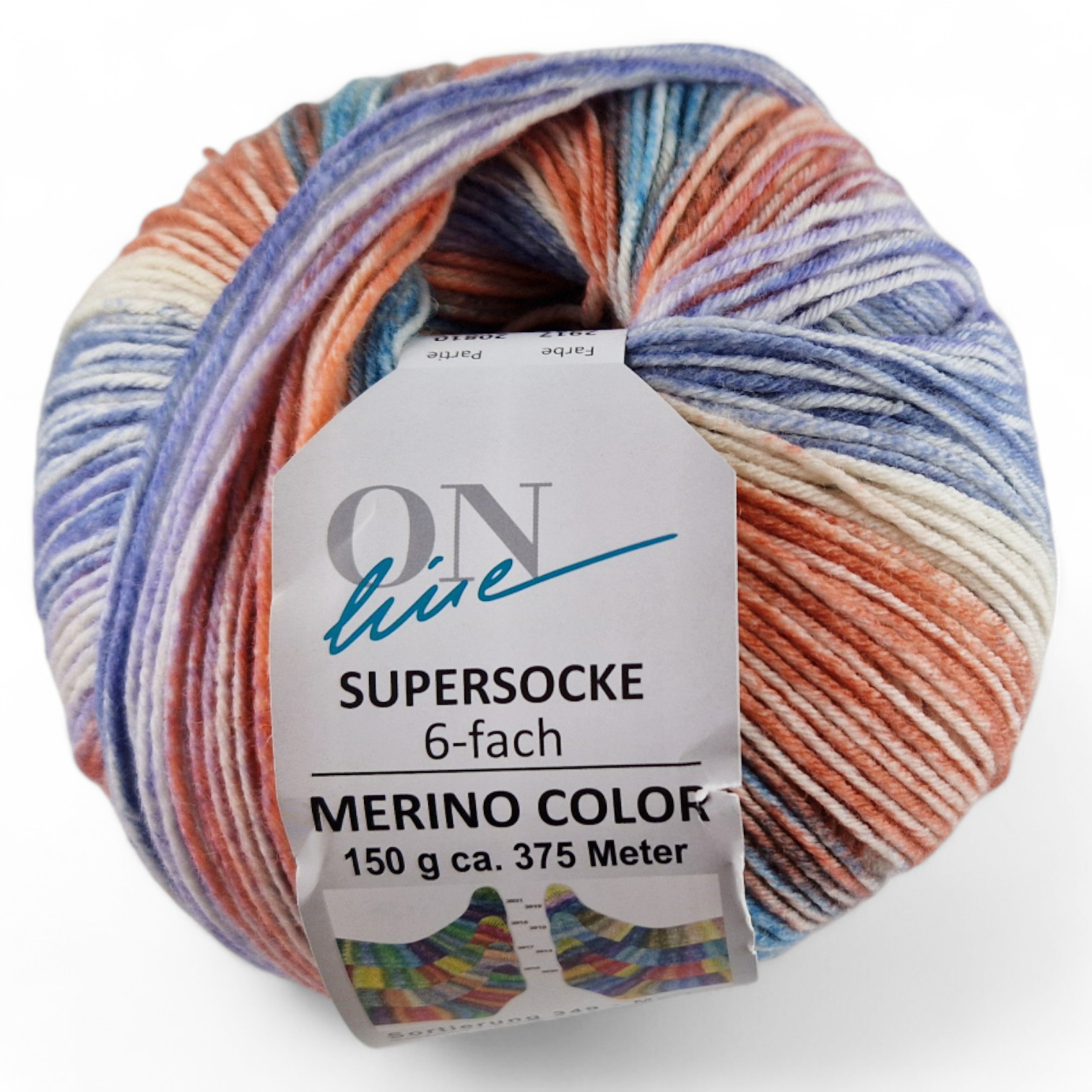 Supersocke 6-fach Merino Color von ONline