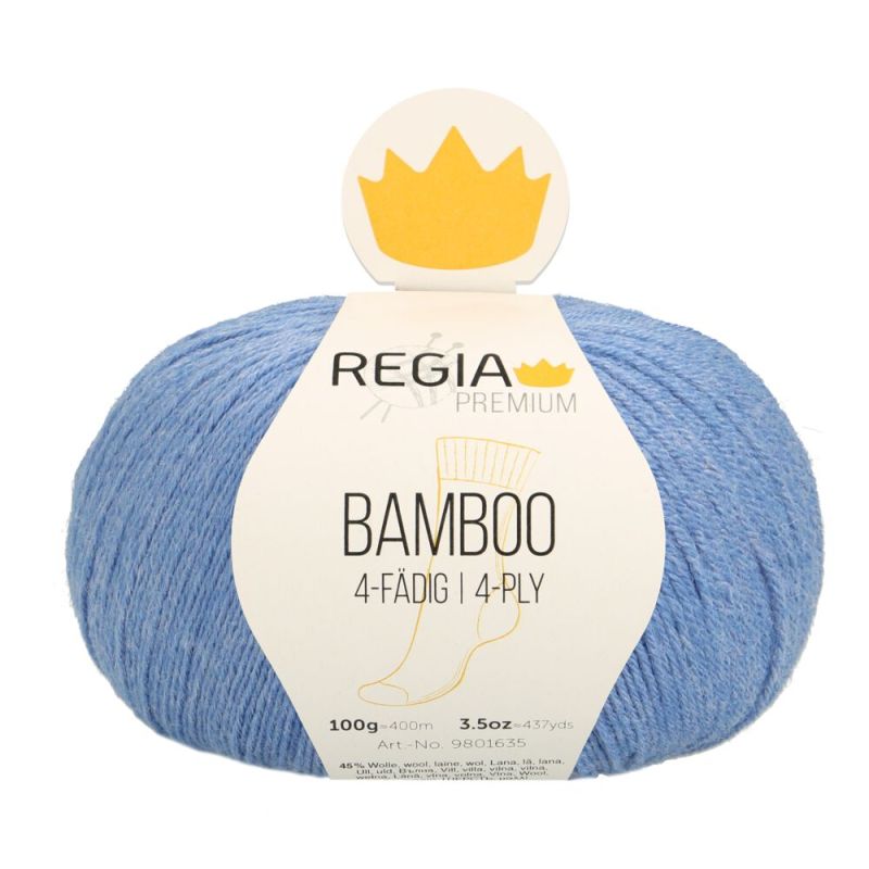 Premium Bamboo Uni 4-fach Sockenwolle 100 g von Regia