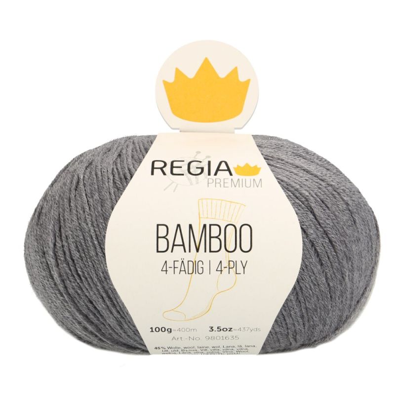 Premium Bamboo Uni 4-fach Sockenwolle 100 g von Regia