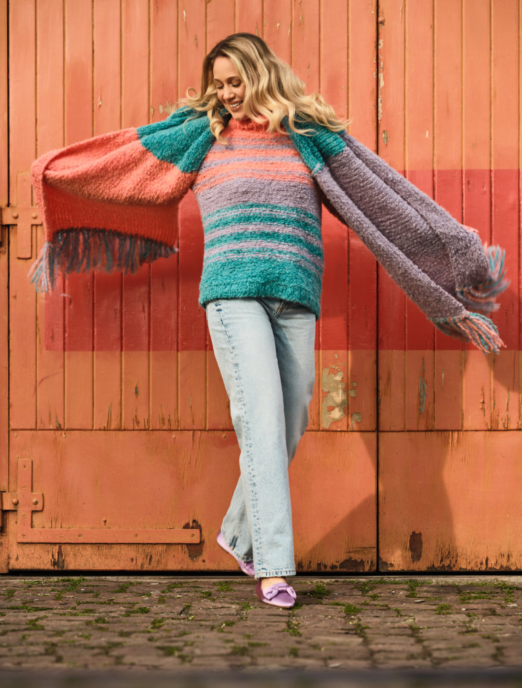 Schal Colorblocking | Anleitungsheft | Wolle Royal  | Stricken | Pro Lana