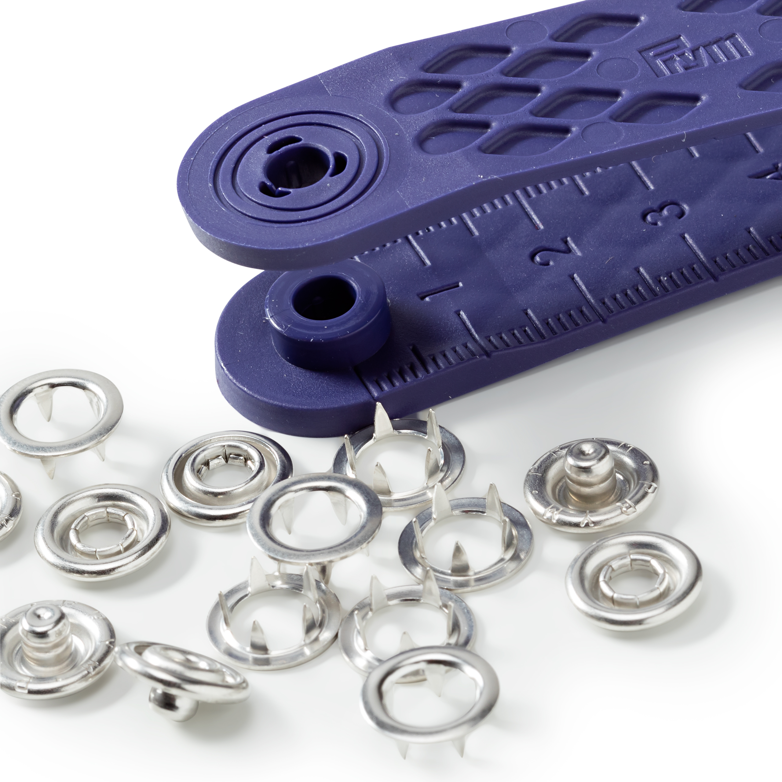 Nähfrei-Druckknöpfe mit Werkzeug Jersey 10 mm silberfarbig 10 St