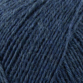 Sockenwolle uni - 4-fach 0050 - dunkelblau melange