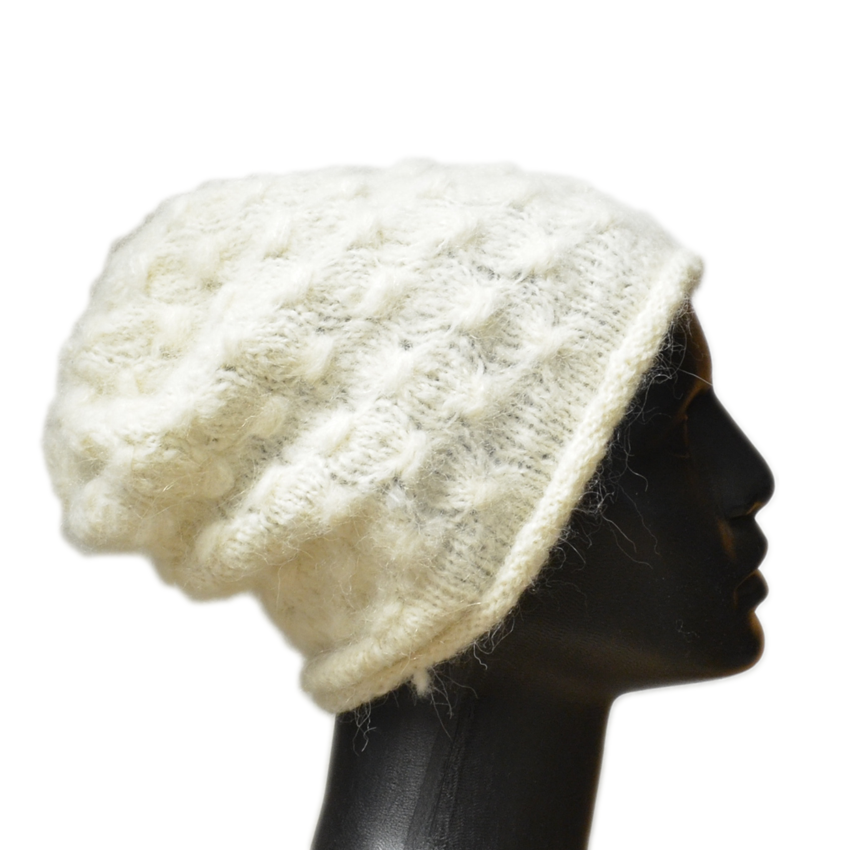 Mütze mit Loop Schneeflocke