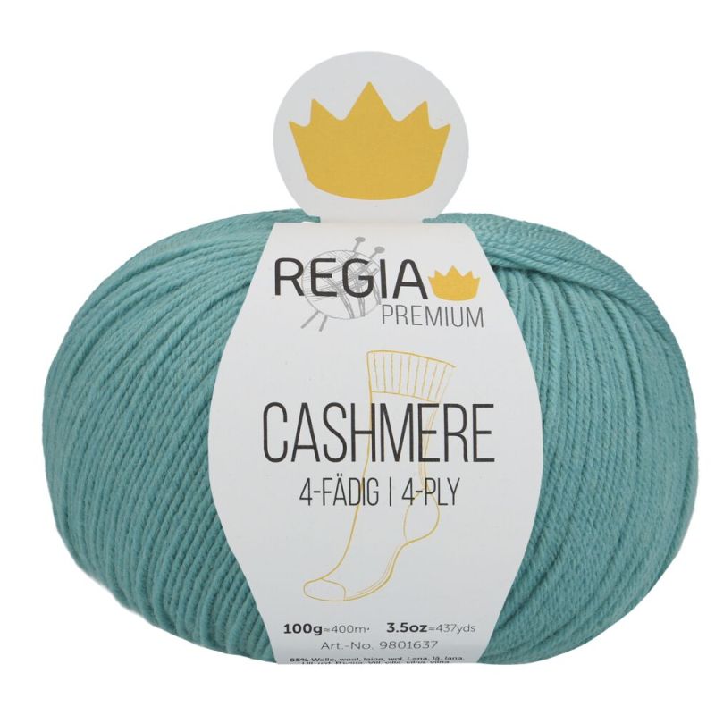 Premium Cashmere Uni 4-fach Sockenwolle 100 g von Regia