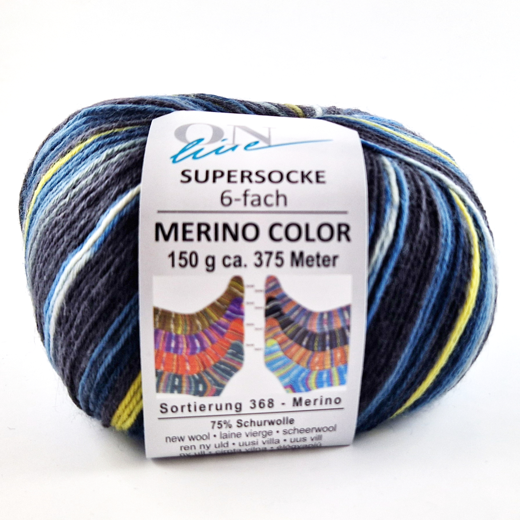 Supersocke 6-fach Merino Color von ONline
