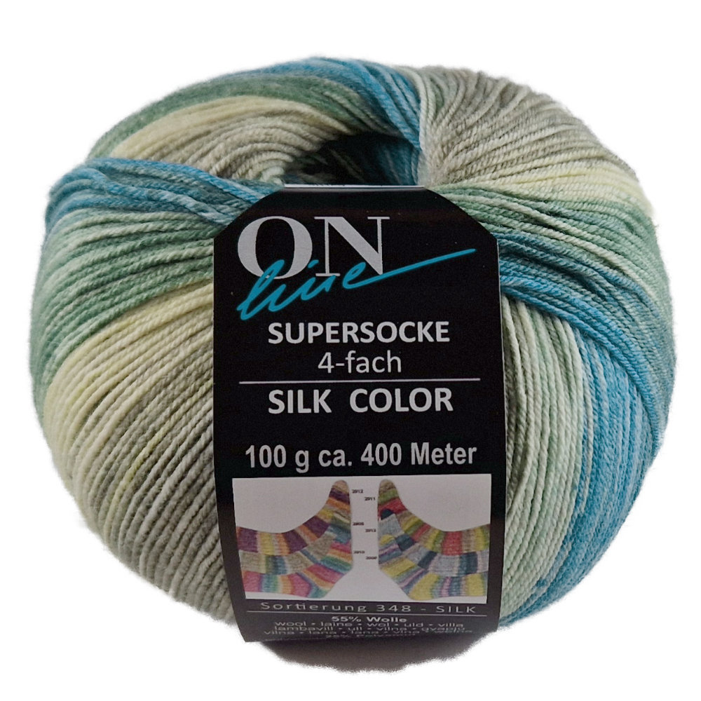 Supersocke Silk Sort. 348 Color 4-fach von ONline