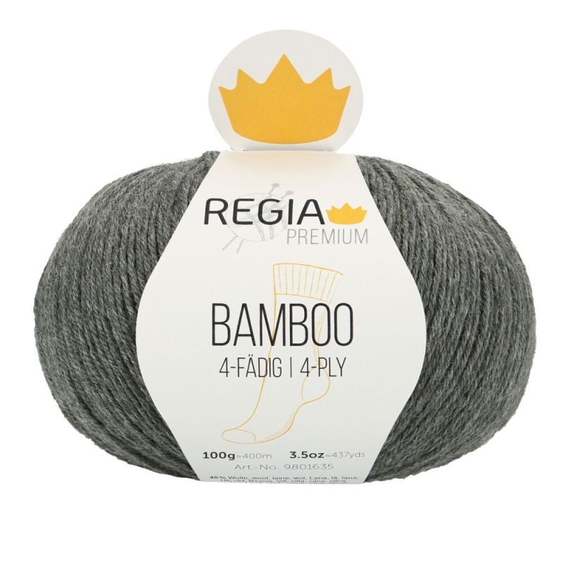 Premium Bamboo Uni 4-fach Sockenwolle 100 g von Regia